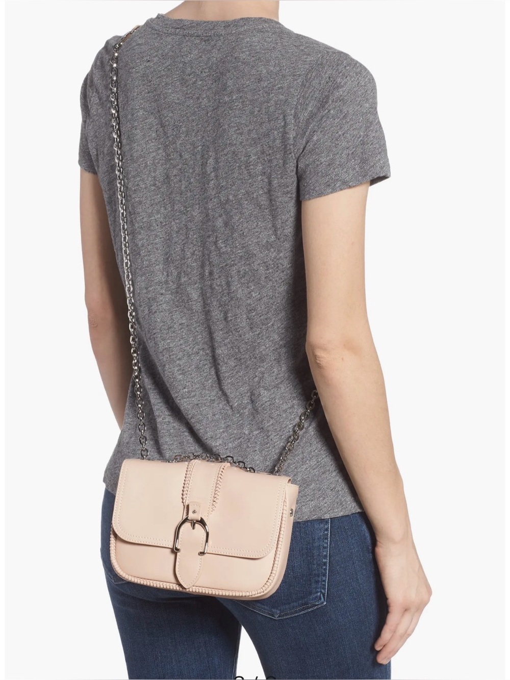 Longchamp Amazone Small Leather Crossbody Bag - Powder Pink - Picture 6 of 15
